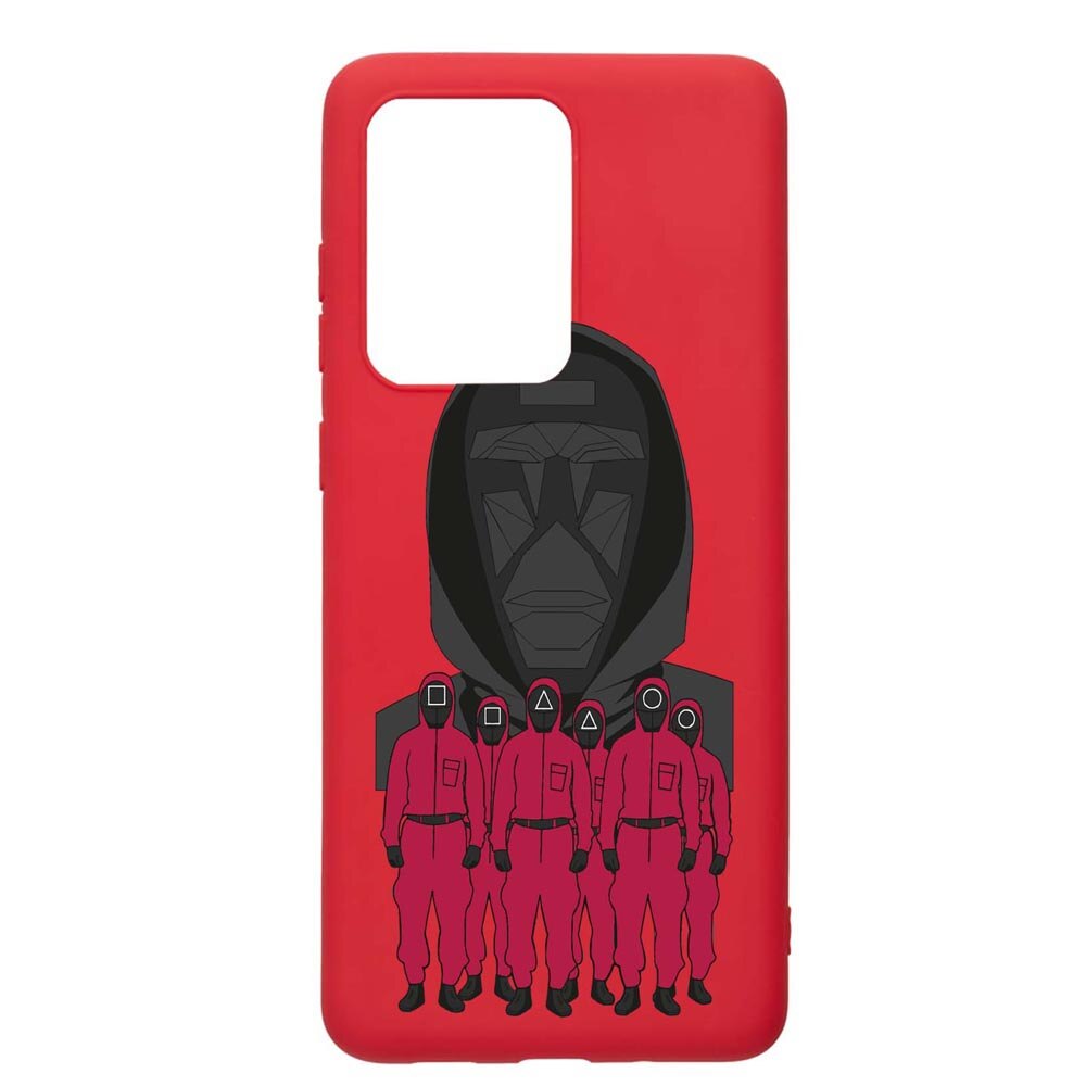 Husa Silicon Compatibila Cu Samsung Galaxy S20 Ultra, Squid Game - Front Man And Soldier, rezistenta la uzura, anti-alunecare, Red, R841
