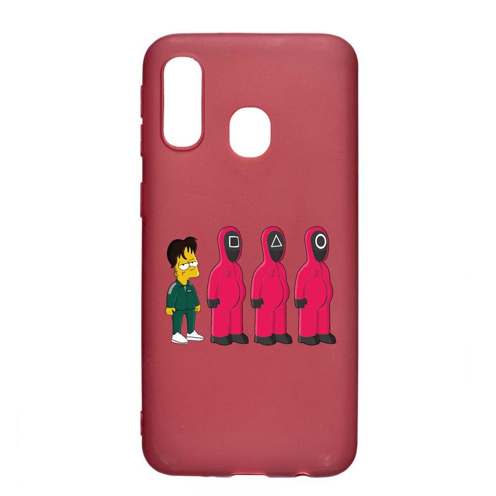 Husa Silicon Compatibila cu Samsung Galaxy A20e, Squid Game - Simpson, rezistenta la uzura, anti-alunecare, Pomegranate, PG842