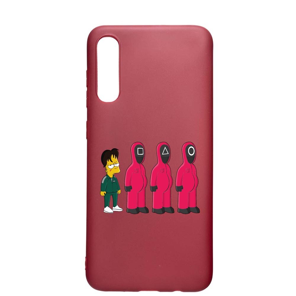 Husa Silicon Compatibila cu Samsung Galaxy A70, Squid Game - Simpson, rezistenta la uzura, anti-alunecare, Pomegranate, PG842