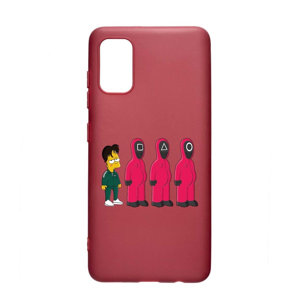 Husa Silicon Compatibila cu Samsung Galaxy S20, Squid Game - Simpson, rezistenta la uzura, anti-alunecare, Pomegranate, PG842