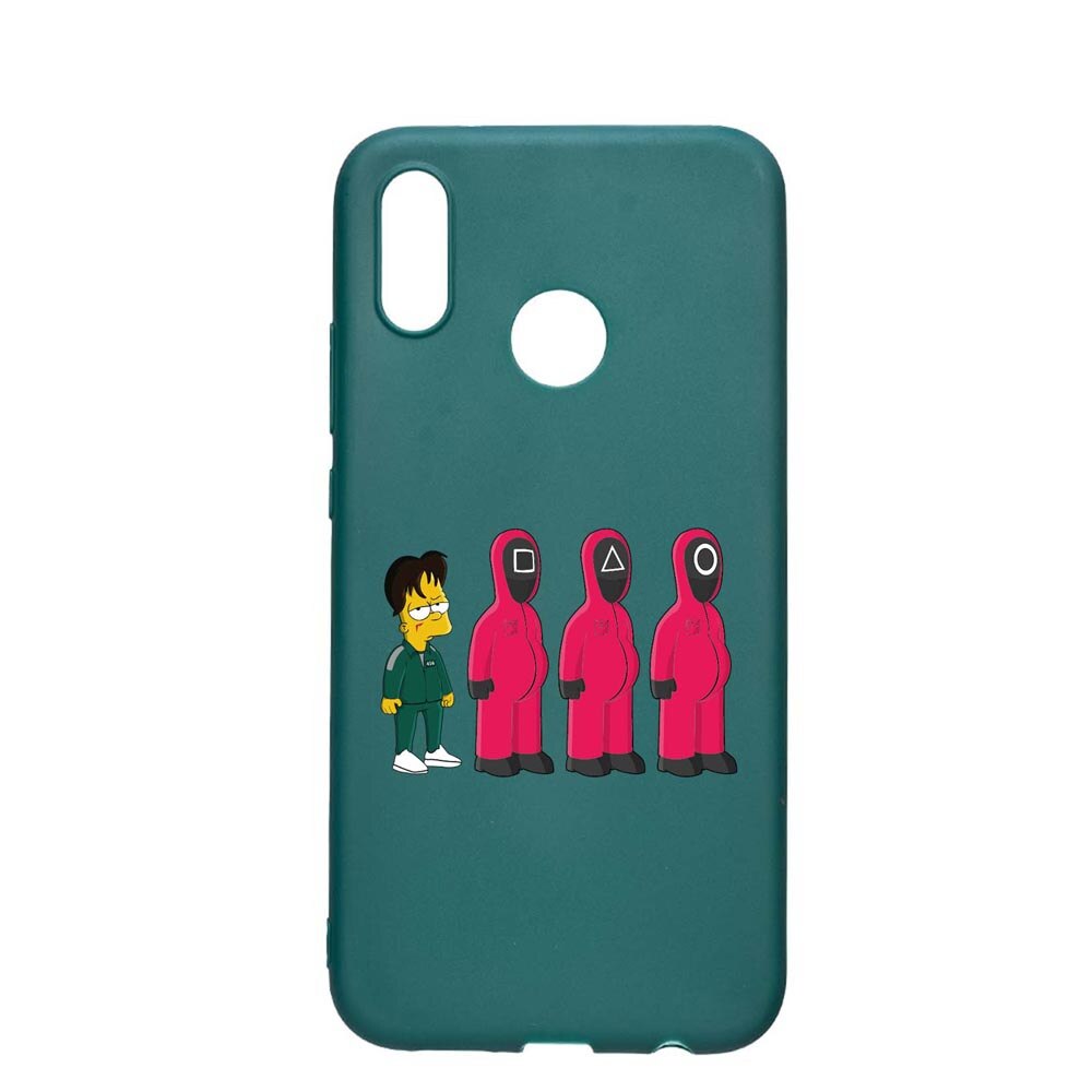 Husa Silicon Compatibila cu Samsung Galaxy A20e, Squid Game - Simpson, rezistenta la uzura, anti-alunecare, ForestGreen, FG842