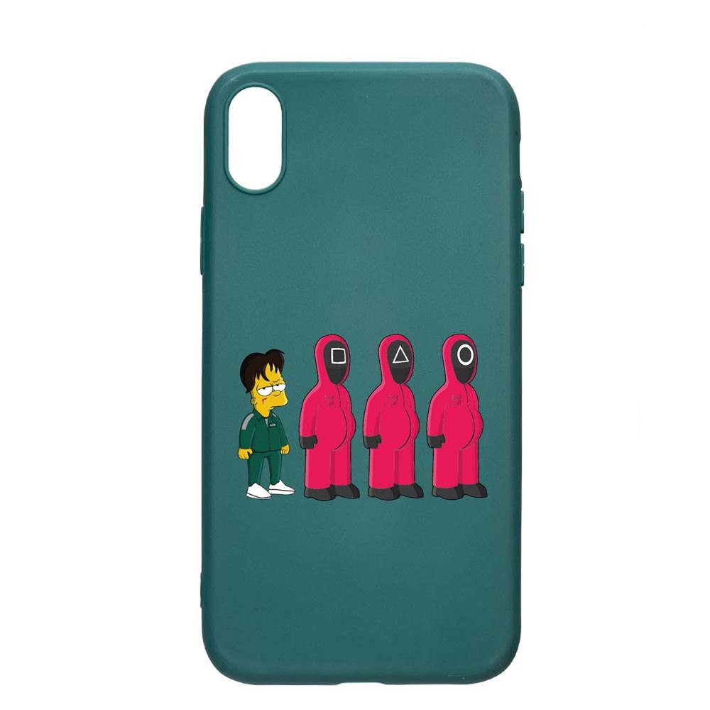 Husa Silicon Compatibila cu Xiaomi Redmi 9A, Squid Game - Simpson, rezistenta la uzura, anti-alunecare, ForestGreen, FG842