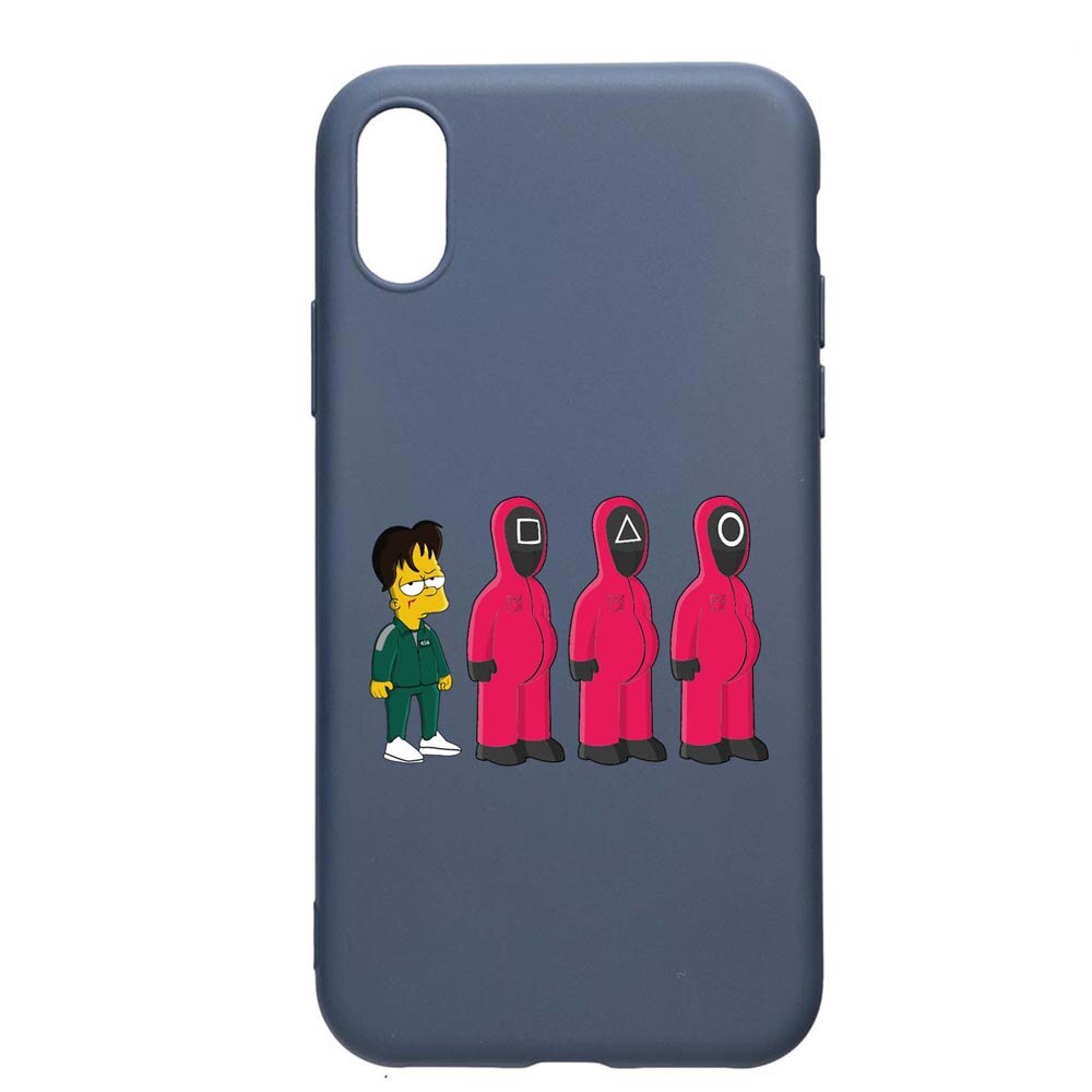 Husa Silicon Compatibila Cu Apple iPhone XR, Squid Game - Simpson, rezistenta la uzura, anti-alunecare, AlaskanBlue, AB842