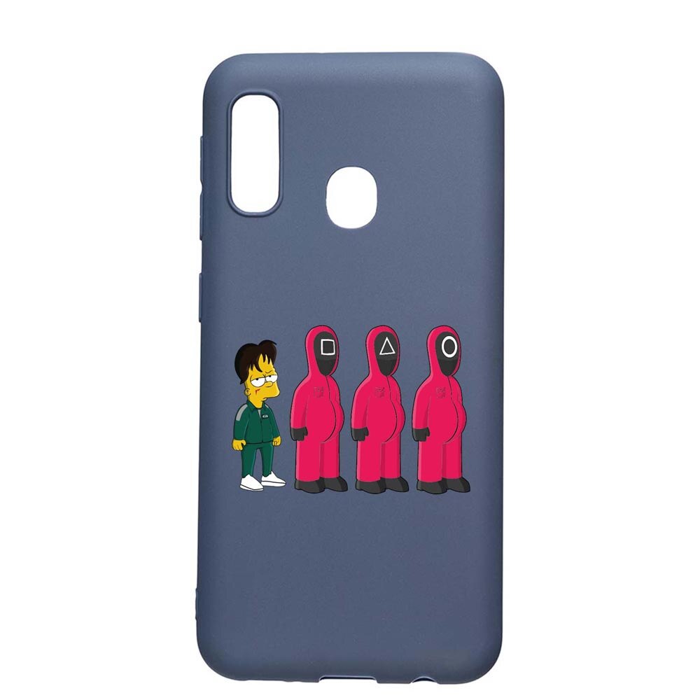 Husa Silicon Compatibila Cu Samsung Galaxy A20e, Squid Game - Simpson, rezistenta la uzura, anti-alunecare, AlaskanBlue, AB842