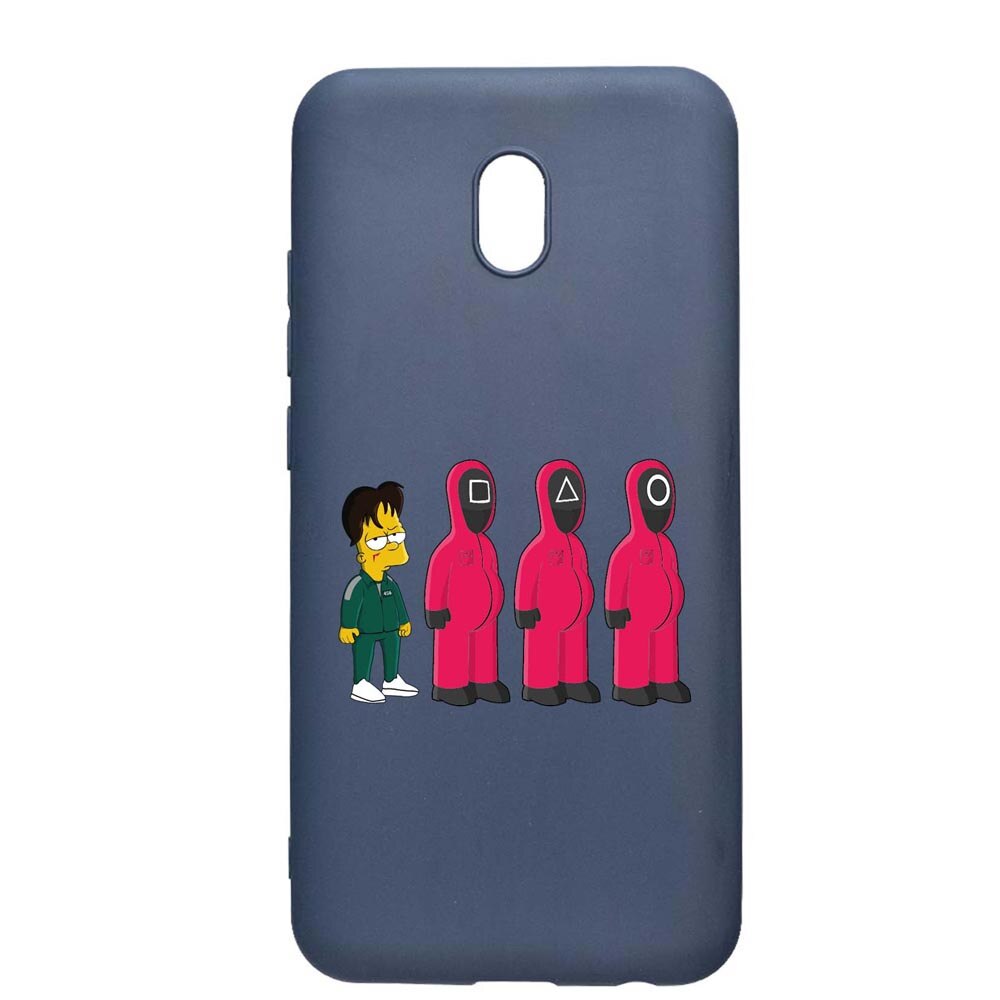 Husa Silicon Compatibila Cu Xiaomi Redmi 8A, Squid Game - Simpson, rezistenta la uzura, anti-alunecare, AlaskanBlue, AB842