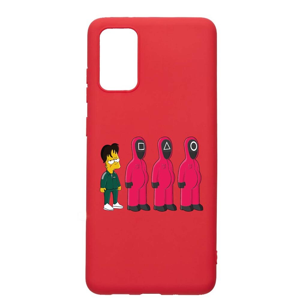 Husa Silicon Compatibila Cu Samsung Galaxy A31, Squid Game - Simpson, rezistenta la uzura, anti-alunecare, Red, R842