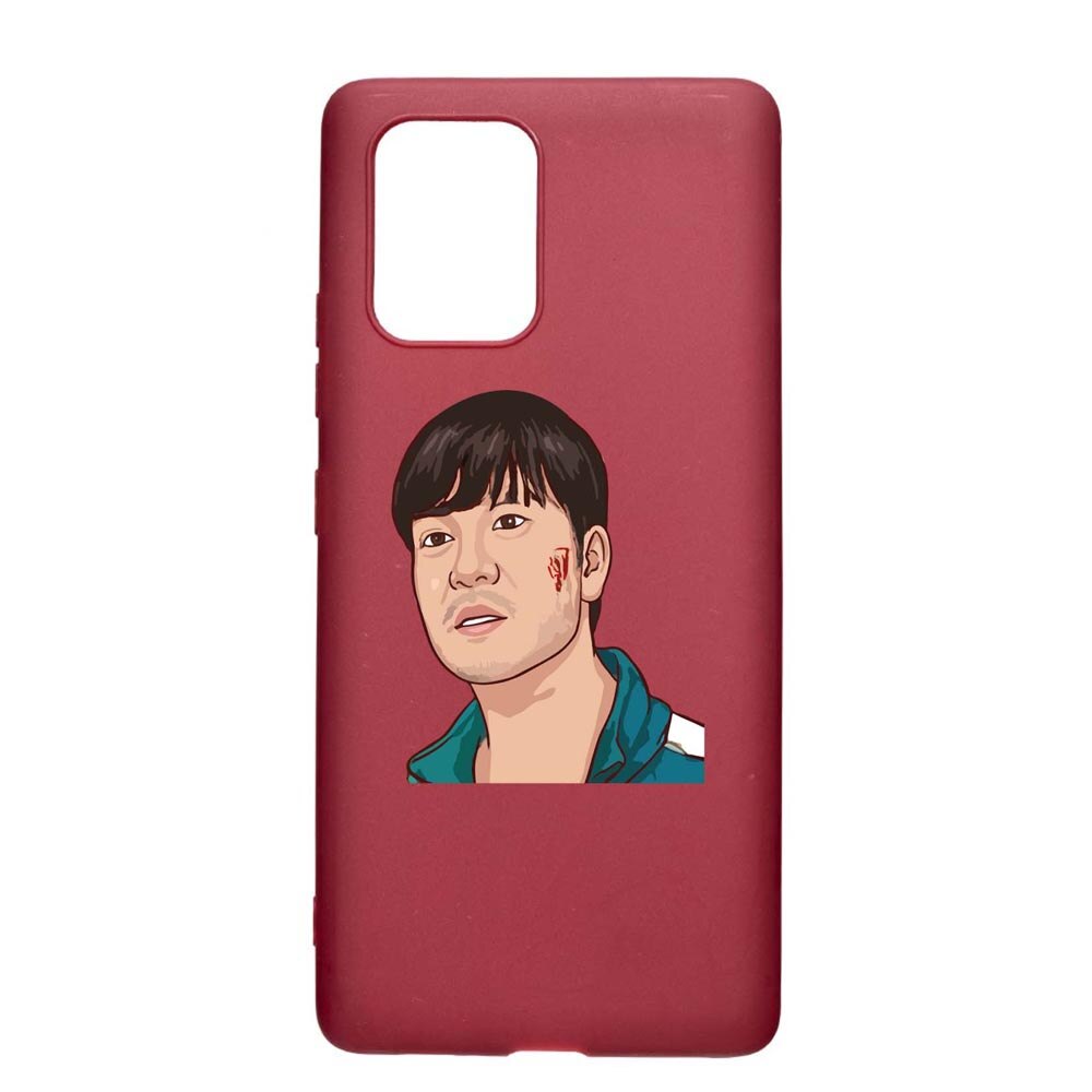 Husa Silicon Compatibila cu Apple iPhone 11, Squid Game - Gamer 218, rezistenta la uzura, anti-alunecare, Pomegranate, PG843