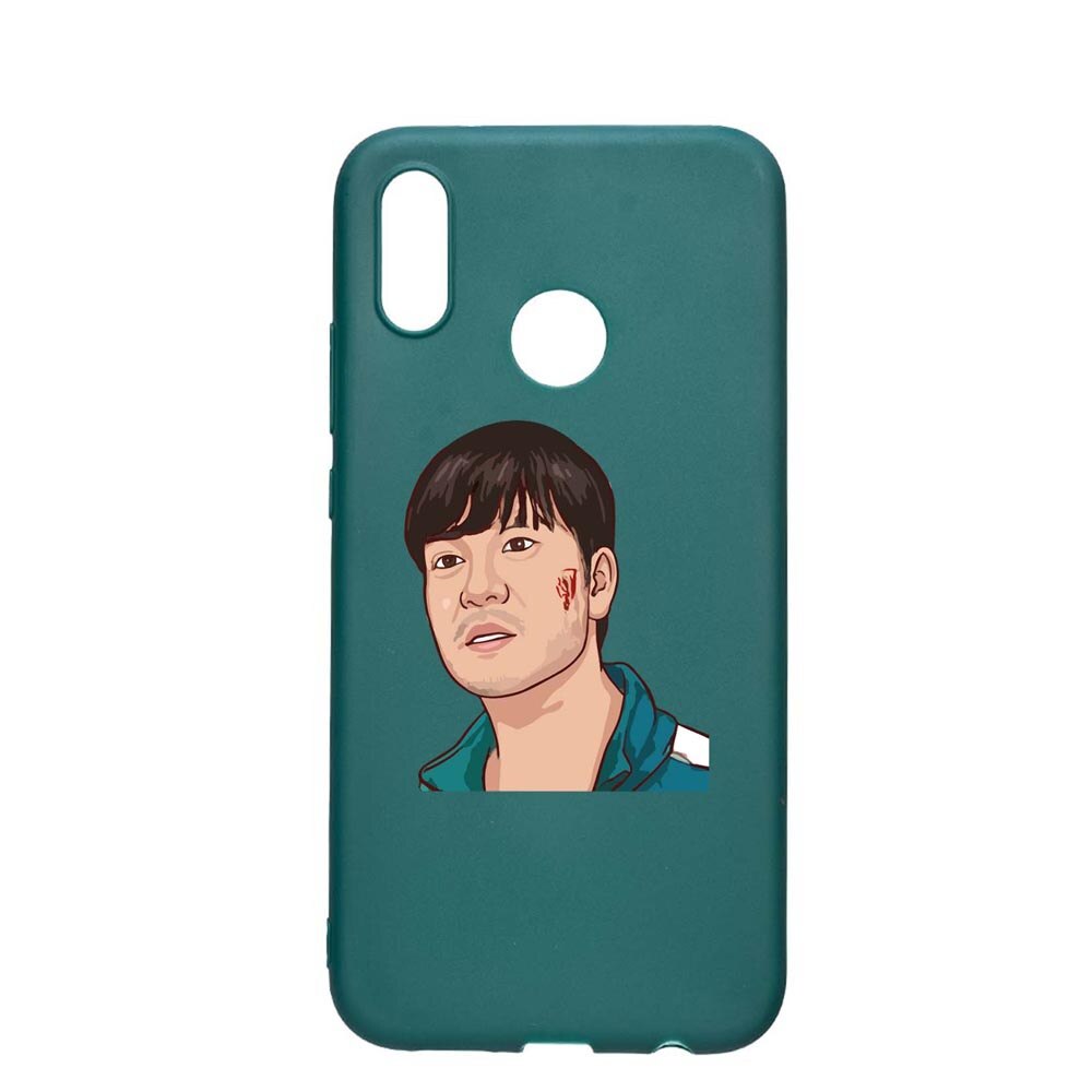 Husa Silicon Compatibila cu Samsung Galaxy A40, Squid Game - Gamer 218, rezistenta la uzura, anti-alunecare, ForestGreen, FG843