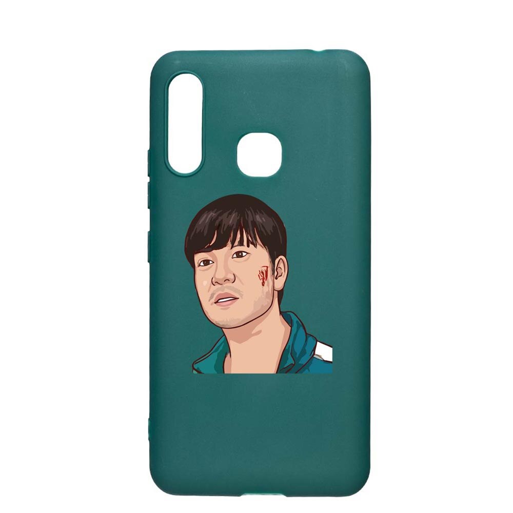 Husa Silicon Compatibila cu Samsung Galaxy A70e, Squid Game - Gamer 218, rezistenta la uzura, anti-alunecare, ForestGreen, FG843