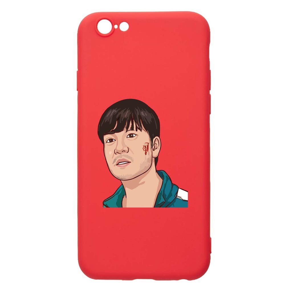 Husa Silicon Compatibila Cu Apple iPhone SE 2 / iPhone 8 / iPhone 7, Squid Game - Gamer 218, rezistenta la uzura, anti-alunecare, Red, R843