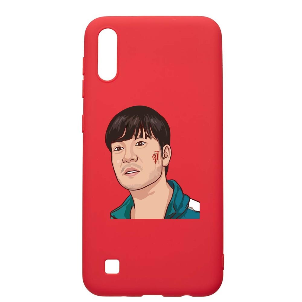 Husa Silicon Compatibila Cu Samsung Galaxy M10, Squid Game - Gamer 218, rezistenta la uzura, anti-alunecare, Red, R843