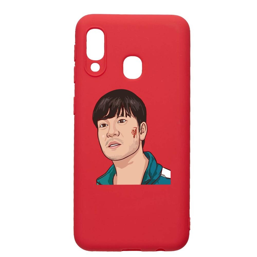 Husa Silicon Compatibila Cu Samsung Galaxy A20e, Squid Game - Gamer 218, rezistenta la uzura, anti-alunecare, Red, R843