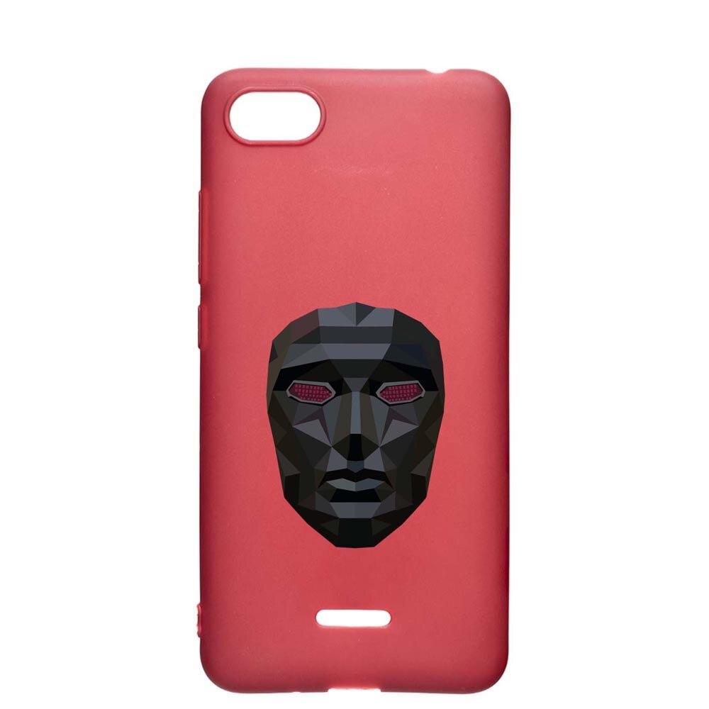 Husa Silicon Compatibila cu Apple iPhone SE 2 / iPhone 7 / iPhone 8, Squid Game - Mask Front Man, rezistenta la uzura, anti-alunecare, Pomegranate, PG844