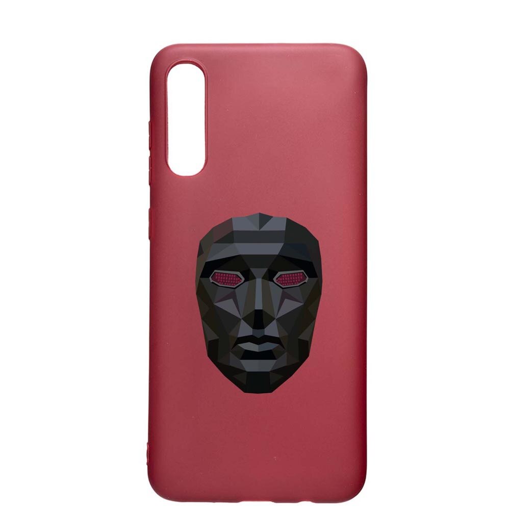 Husa Silicon Compatibila cu Samsung Galaxy A50 / A50S, Squid Game - Mask Front Man, rezistenta la uzura, anti-alunecare, Pomegranate, PG844