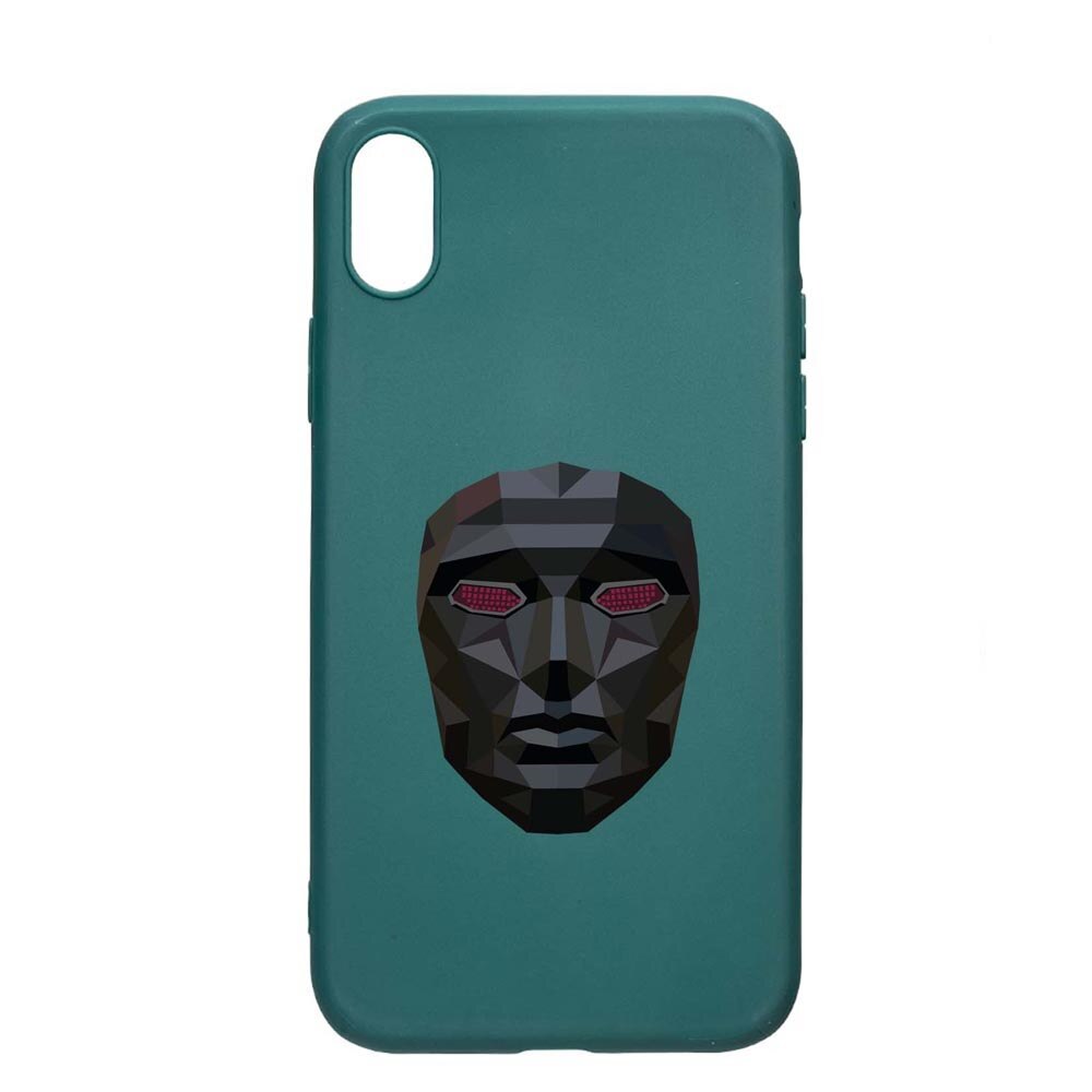 Husa Silicon Compatibila cu Xiaomi Redmi 9A, Squid Game - Mask Front Man, rezistenta la uzura, anti-alunecare, ForestGreen, FG844