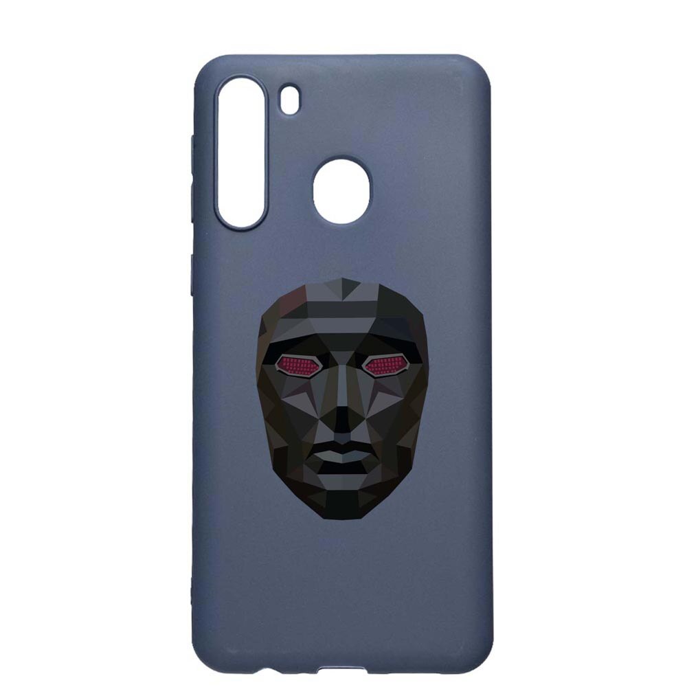 Husa Silicon Compatibila Cu Samsung Galaxy A21, Squid Game - Mask Front Man, rezistenta la uzura, anti-alunecare, AlaskanBlue, AB844