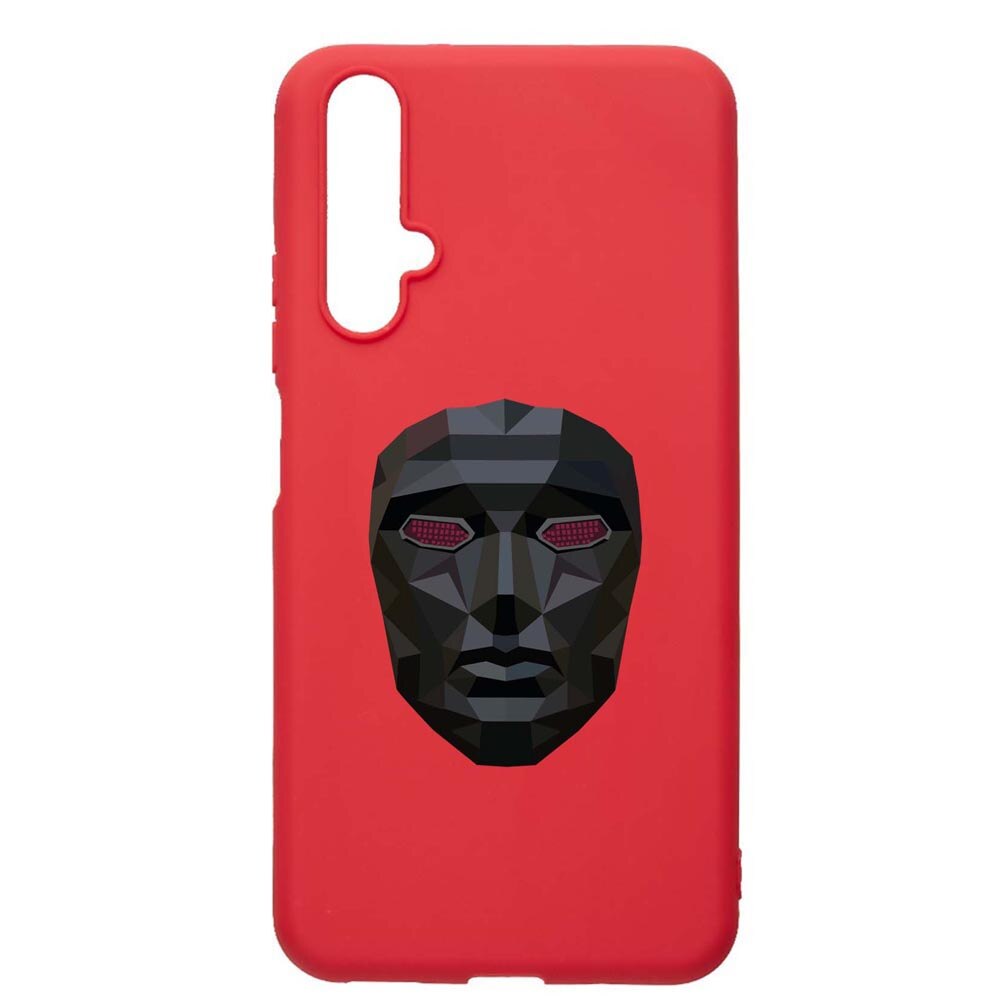 Husa Silicon Compatibila Cu Huawei Nova 5T, Squid Game - Mask Front Man, rezistenta la uzura, anti-alunecare, Red, R844
