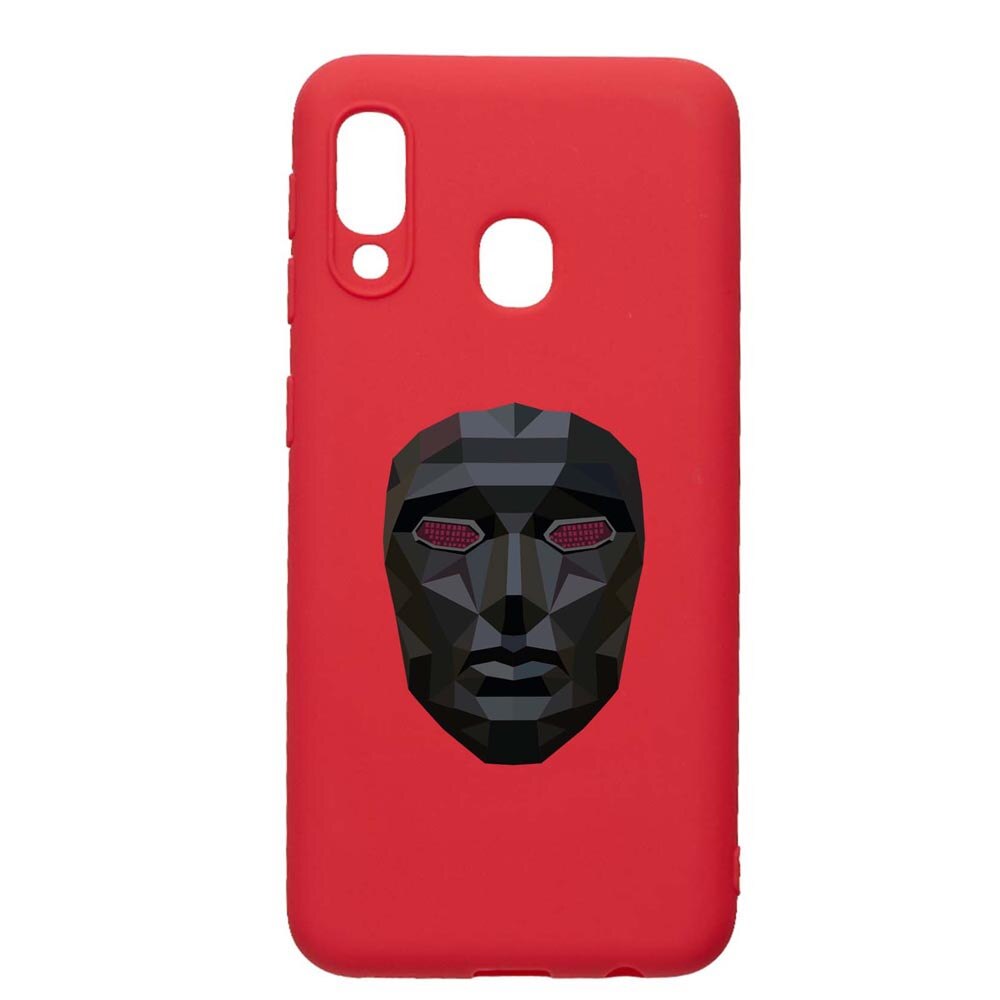 Husa Silicon Compatibila Cu Samsung Galaxy A20e, Squid Game - Mask Front Man, rezistenta la uzura, anti-alunecare, Red, R844