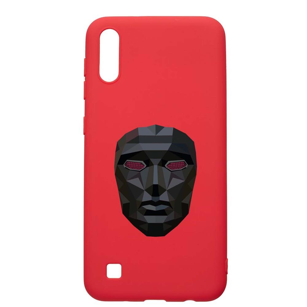 Husa Silicon Compatibila Cu Samsung Galaxy A10, Squid Game - Mask Front Man, rezistenta la uzura, anti-alunecare, Red, R844