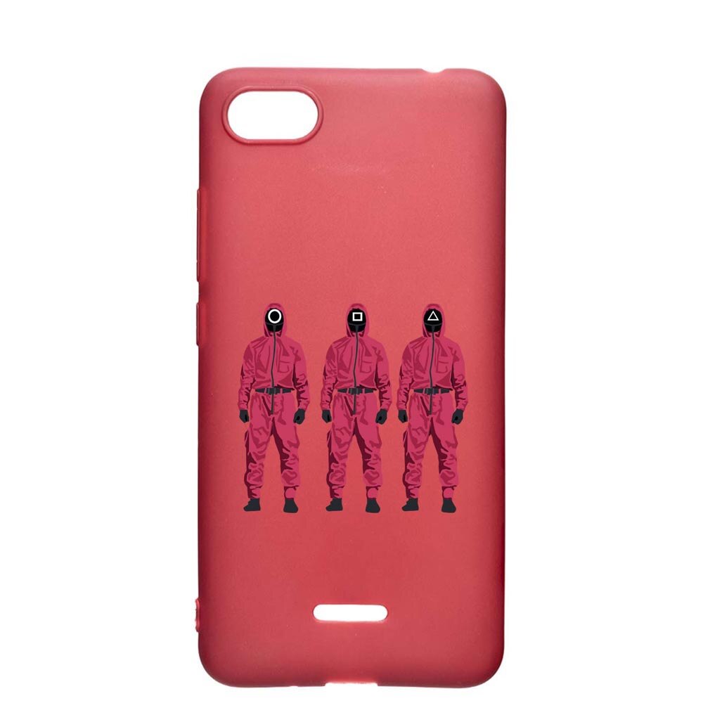 Husa Silicon Compatibila cu Apple iPhone SE 2 / iPhone 7 / iPhone 8, Squid Game - Soldier Mask, rezistenta la uzura, anti-alunecare, Pomegranate, PG845