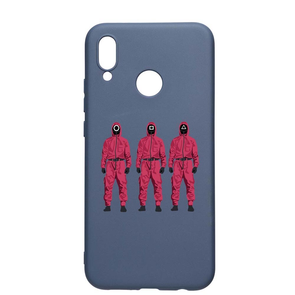 Husa Silicon Compatibila Cu Huawei P20 Lite, Squid Game - Soldier Mask, rezistenta la uzura, anti-alunecare, AlaskanBlue, AB845