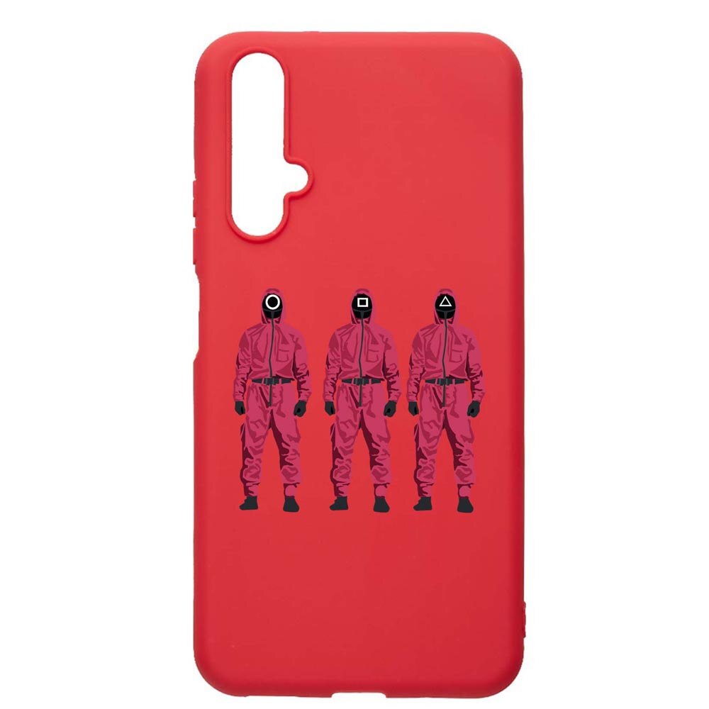Husa Silicon Compatibila Cu Huawei Nova 5T, Squid Game - Soldier Mask, rezistenta la uzura, anti-alunecare, Red, R845