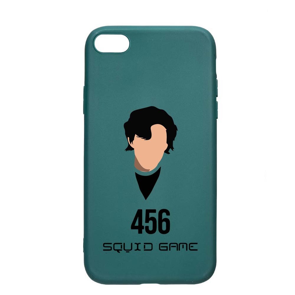 Husa Silicon Compatibila cu Apple iPhone SE 2 / iPhone 8 / iPhone 7, Squid Game - Gamer 456, rezistenta la uzura, anti-alunecare, ForestGreen, FG846