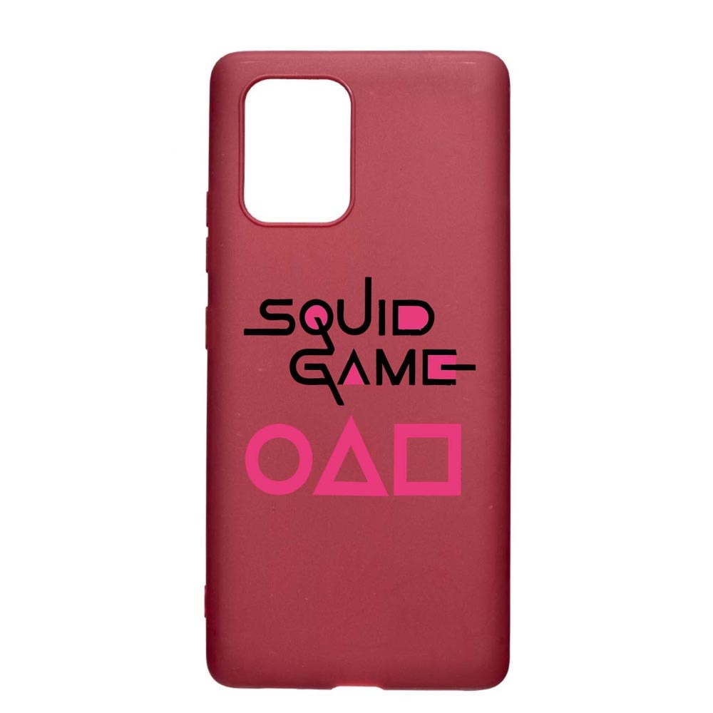 Husa Silicon Compatibila cu Apple iPhone 11 Pro Max, Squid Game - Title, rezistenta la uzura, anti-alunecare, Pomegranate, PG847