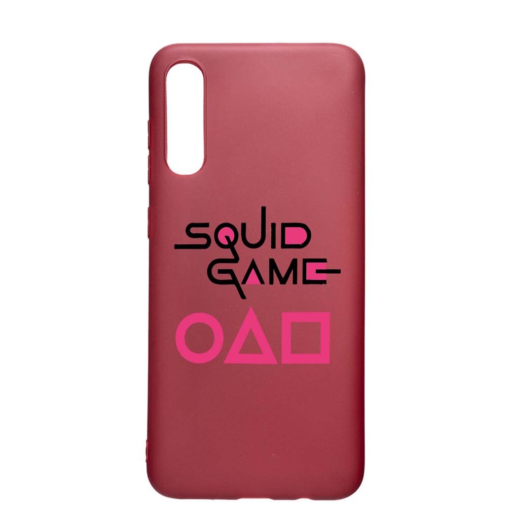 Husa Silicon Compatibila cu Samsung Galaxy A70, Squid Game - Title, rezistenta la uzura, anti-alunecare, Pomegranate, PG847