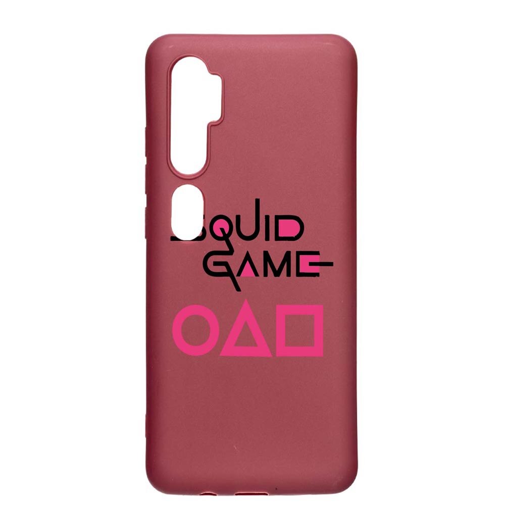 Husa Silicon Compatibila cu Xiaomi Mi Note 10, Squid Game - Title, rezistenta la uzura, anti-alunecare, Pomegranate, PG847