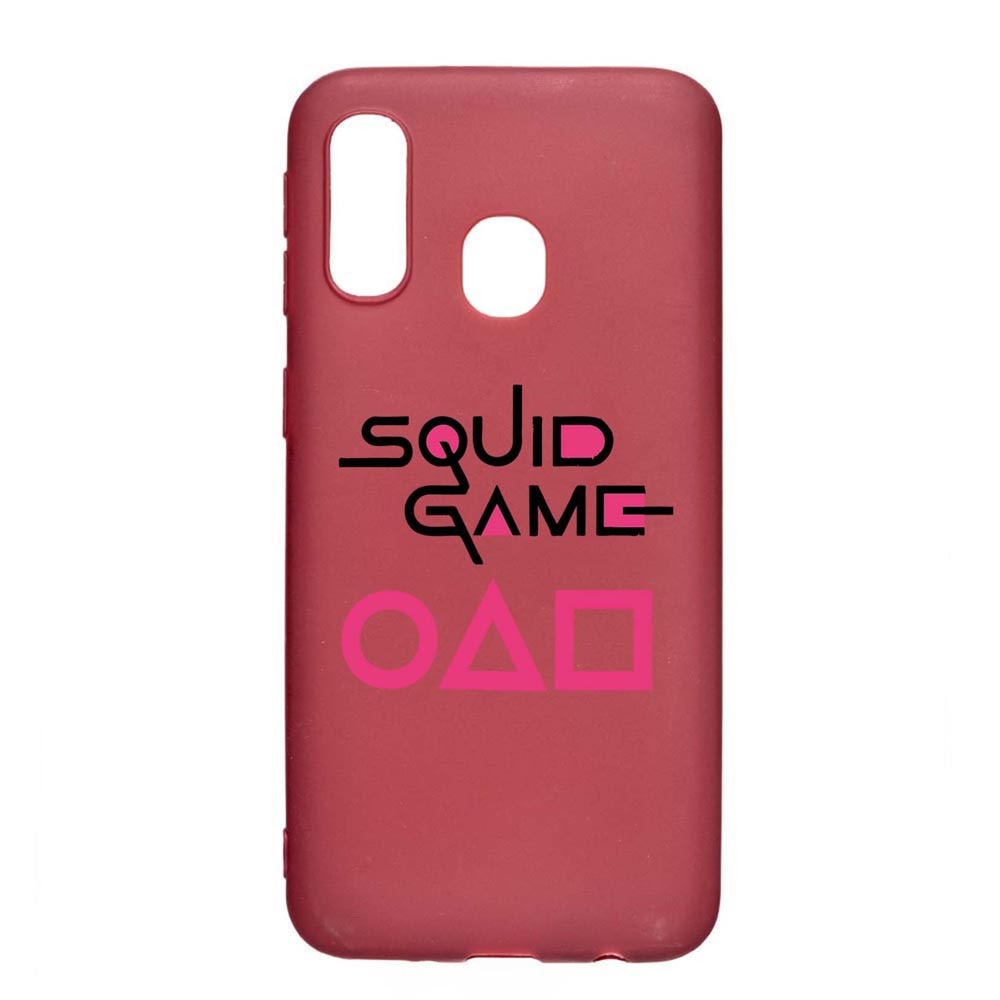 Husa Silicon Compatibila cu Samsung Galaxy A20e, Squid Game - Title, rezistenta la uzura, anti-alunecare, Pomegranate, PG847