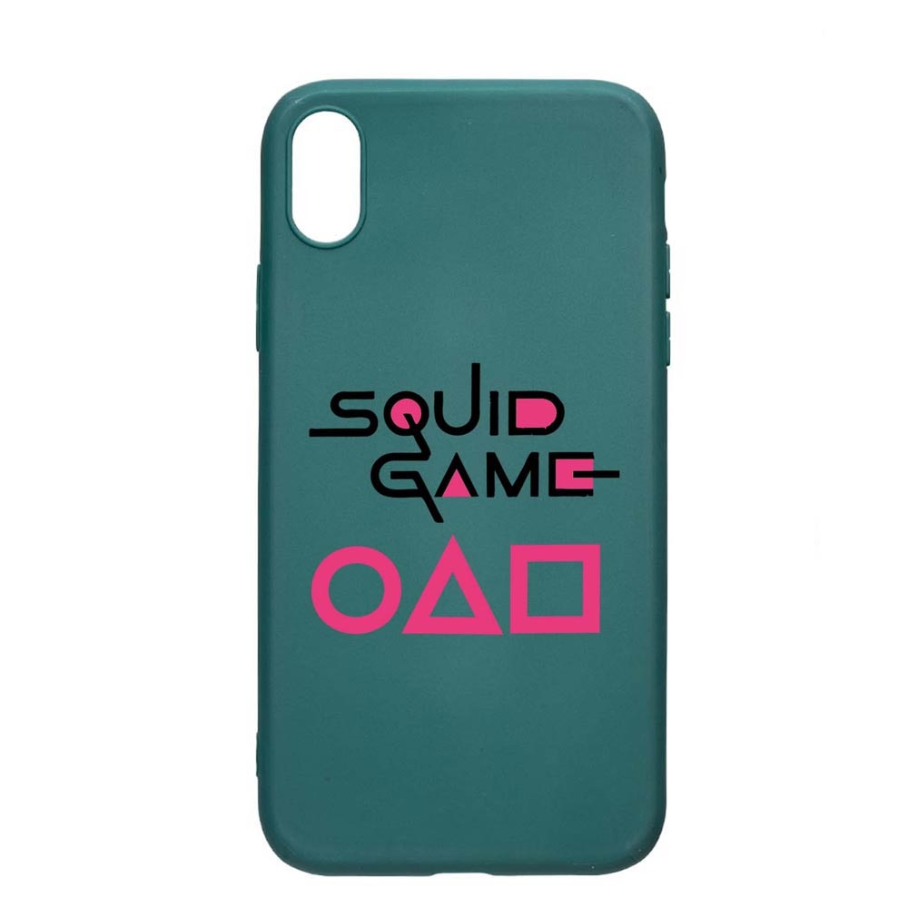 Husa Silicon Compatibila cu Samsung Galaxy A10, Squid Game - Title, rezistenta la uzura, anti-alunecare, ForestGreen, FG847