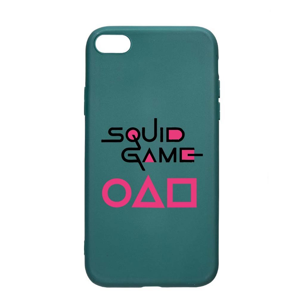 Husa Silicon Compatibila cu Apple iPhone SE 2 / iPhone 8 / iPhone 7, Squid Game - Title, rezistenta la uzura, anti-alunecare, ForestGreen, FG847