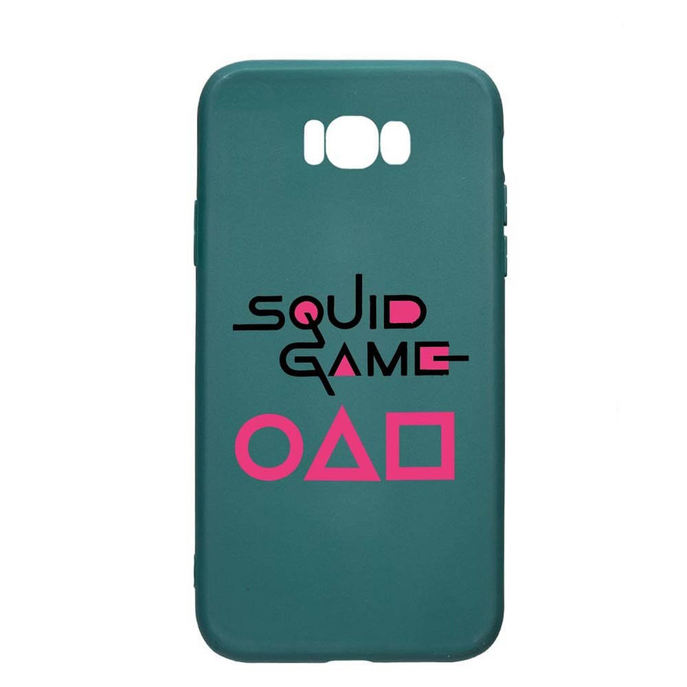 Husa Silicon Compatibila cu Samsung Galaxy S8, Squid Game - Title, rezistenta la uzura, anti-alunecare, ForestGreen, FG847