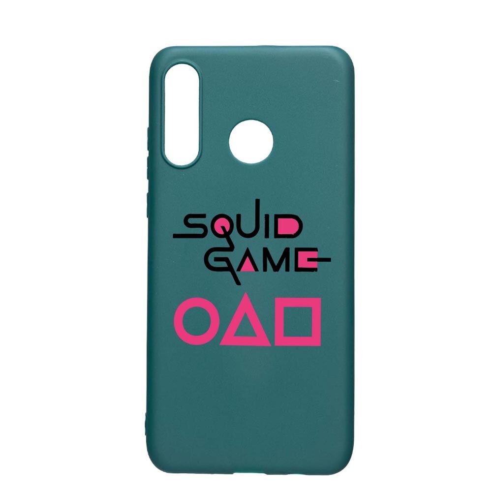 Husa Silicon Compatibila cu Huawei P30 Lite, Squid Game - Title, rezistenta la uzura, anti-alunecare, ForestGreen, FG847
