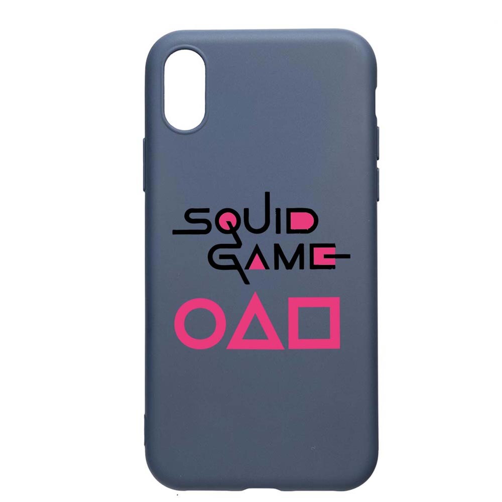 Husa Silicon Compatibila Cu Apple iPhone XS / X, Squid Game - Title, rezistenta la uzura, anti-alunecare, AlaskanBlue, AB847