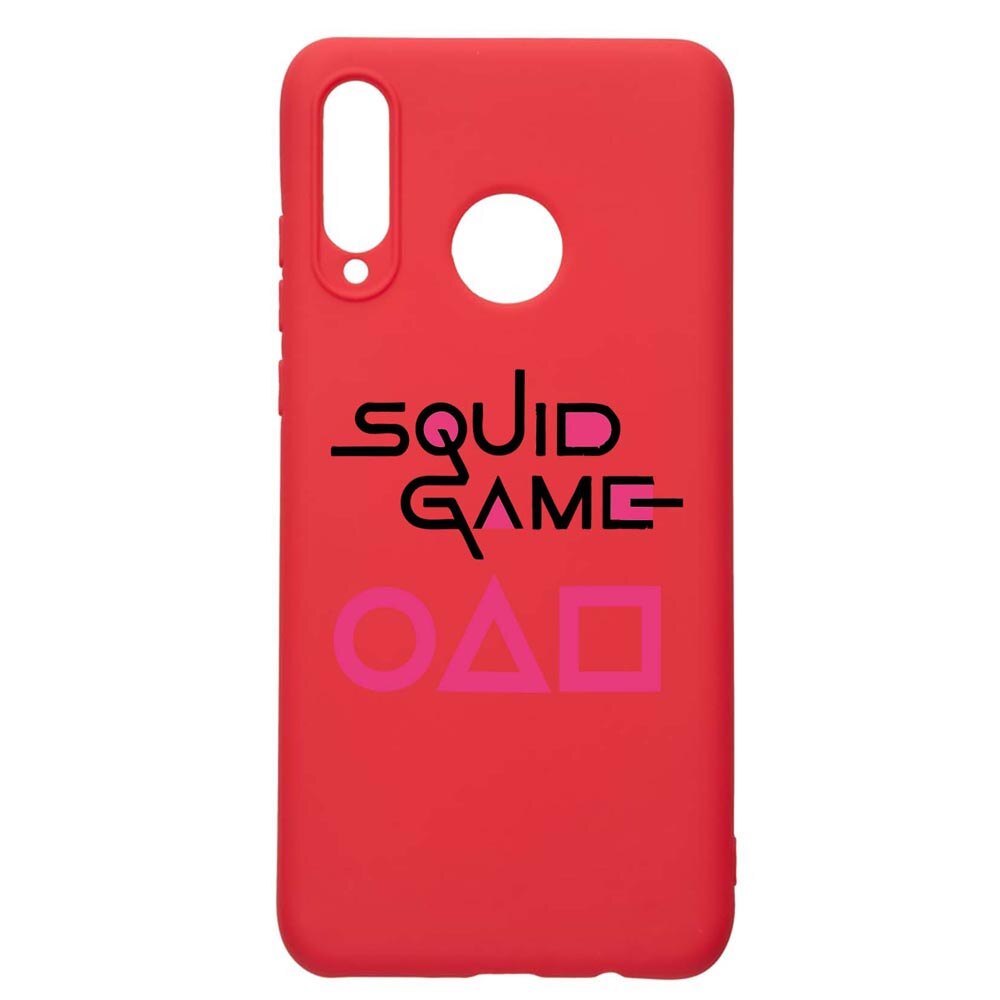 Husa Silicon Compatibila Cu Huawei P30 Lite, Squid Game - Title, rezistenta la uzura, anti-alunecare, Red, R847