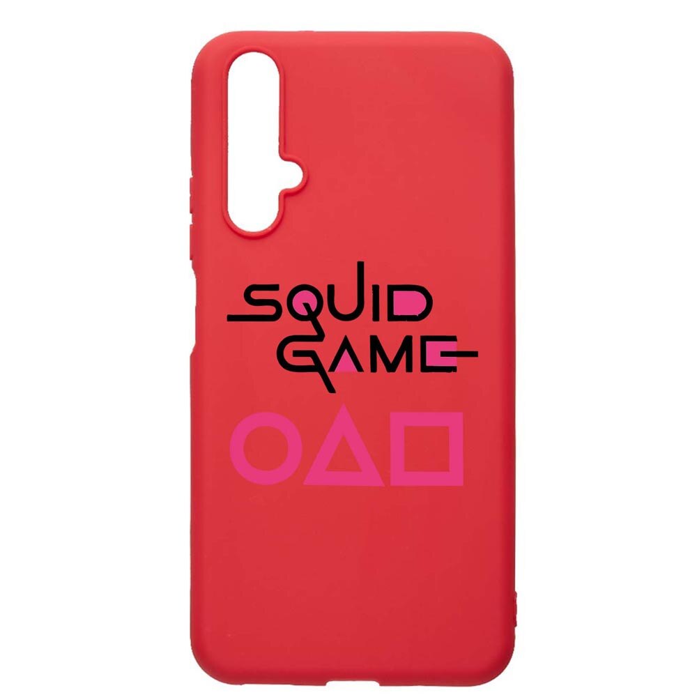 Husa Silicon Compatibila Cu Huawei Nova 5T, Squid Game - Title, rezistenta la uzura, anti-alunecare, Red, R847