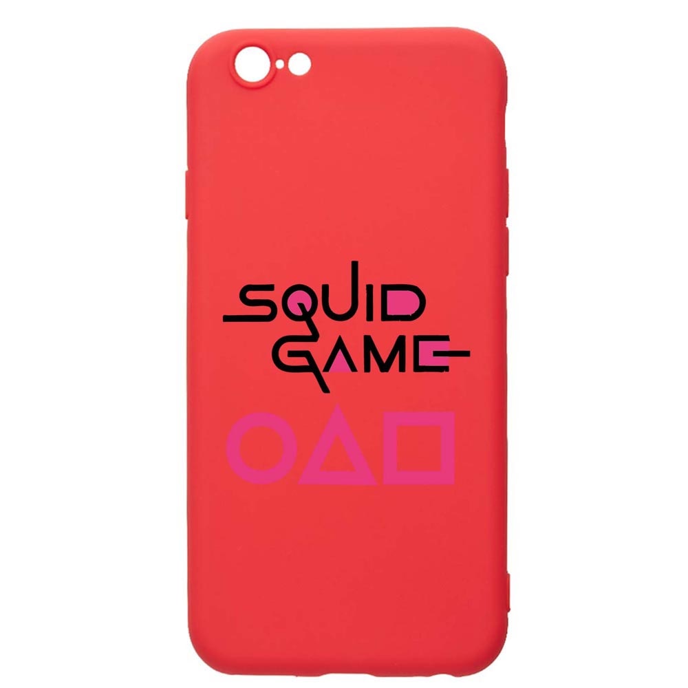 Husa Silicon Compatibila Cu Apple iPhone 6S / 6, Squid Game - Title, rezistenta la uzura, anti-alunecare, Red, R847