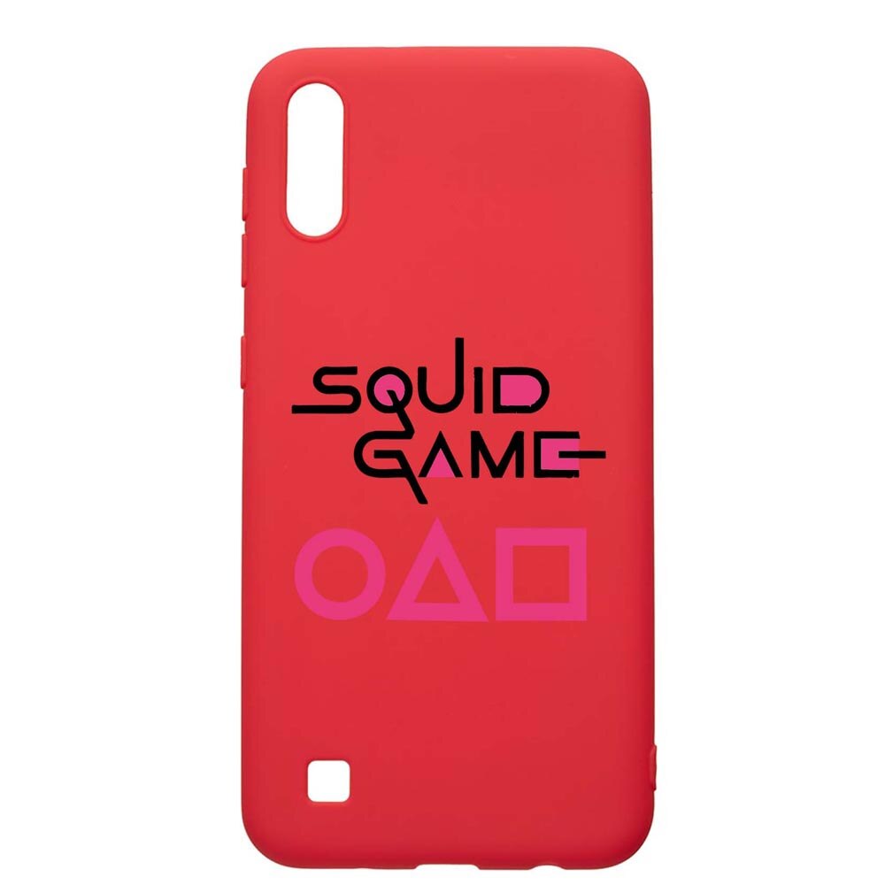 Husa Silicon Compatibila Cu Samsung Galaxy A10, Squid Game - Title, rezistenta la uzura, anti-alunecare, Red, R847