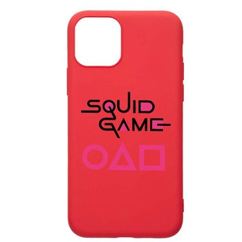 Husa Silicon Compatibila Cu Apple iPhone 12 Pro Max, Squid Game - Title, rezistenta la uzura, anti-alunecare, Red, R847 Husa Silicon Compatibila Cu Apple iPhone 12 Pro Max, Squid Game - Title, rezistenta la uzura, anti-alunecare, Red, R847