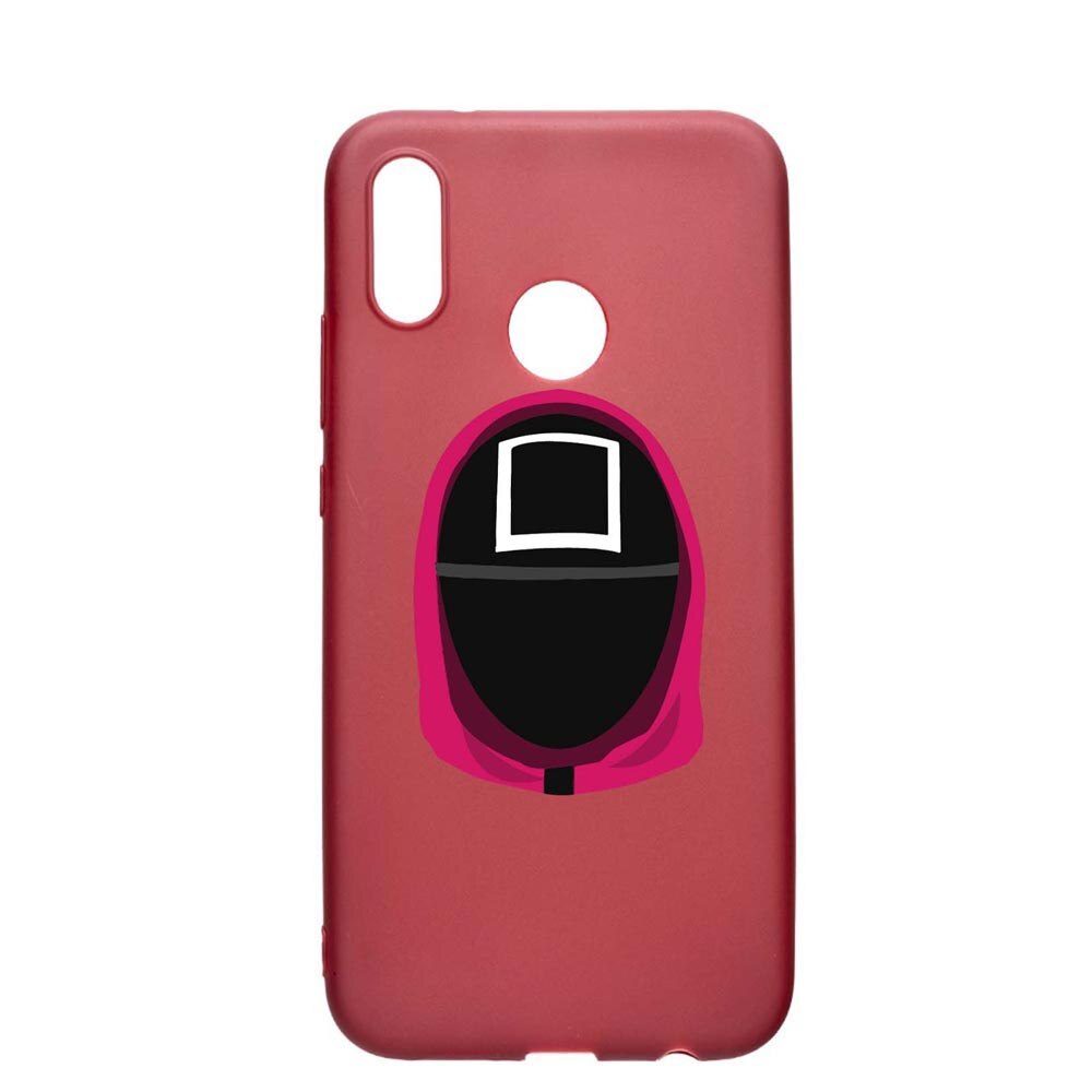 Husa Silicon Compatibila cu Huawei P20 Lite, Squid Game - Soldier Square, rezistenta la uzura, anti-alunecare, Pomegranate, PG848