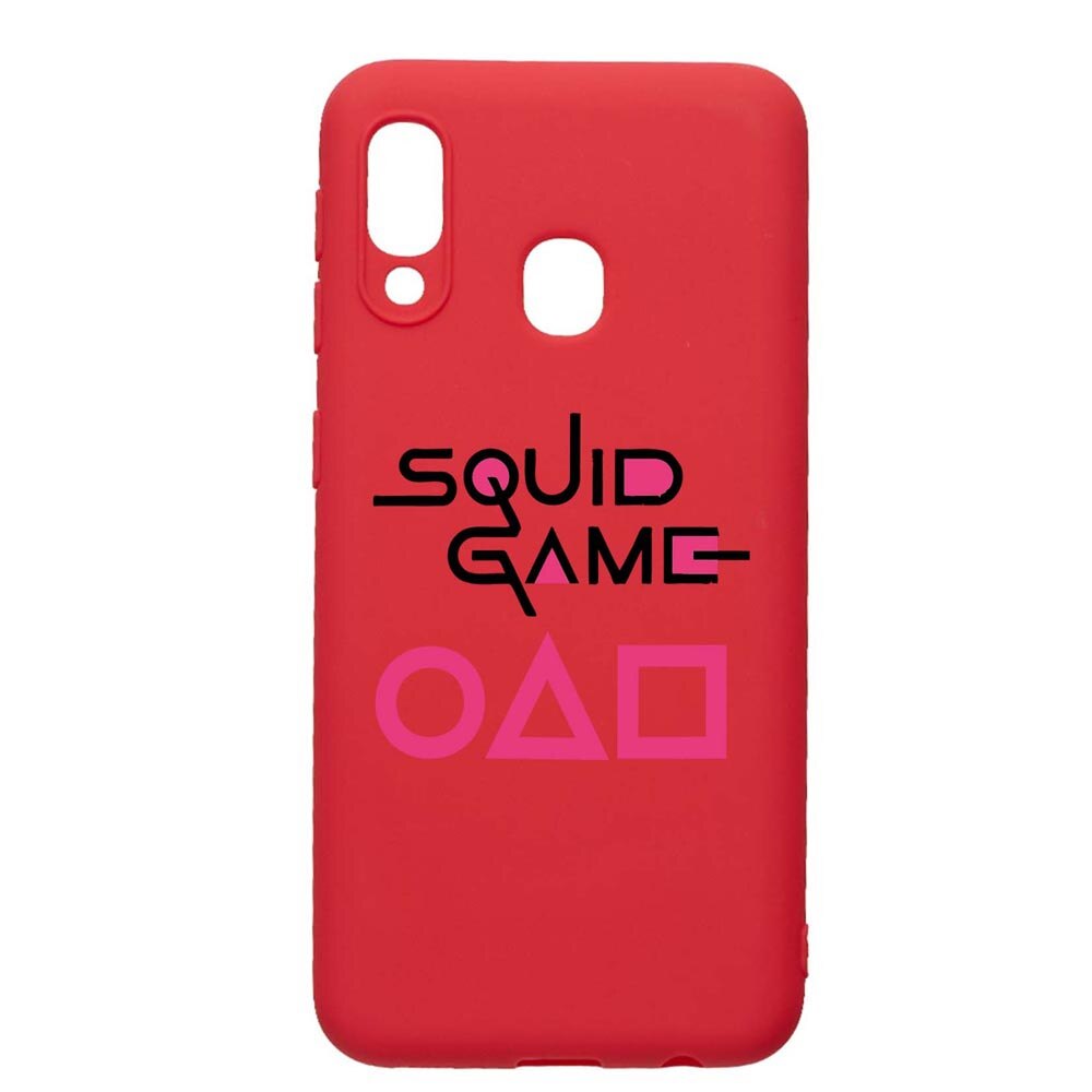 Husa Silicon Compatibila Cu Samsung Galaxy A20e, Squid Game - Title, rezistenta la uzura, anti-alunecare, Red, R847