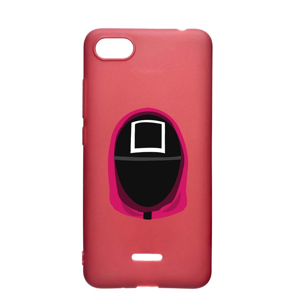 Husa Silicon Compatibila cu Apple iPhone SE 2 / iPhone 7 / iPhone 8, Squid Game - Soldier Square, rezistenta la uzura, anti-alunecare, Pomegranate, PG848