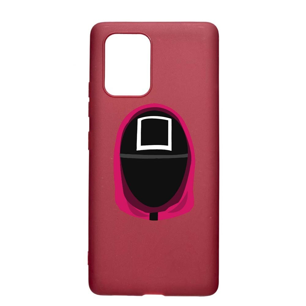 Husa Silicon Compatibila cu Apple iPhone 11 Pro, Squid Game - Soldier Square, rezistenta la uzura, anti-alunecare, Pomegranate, PG848
