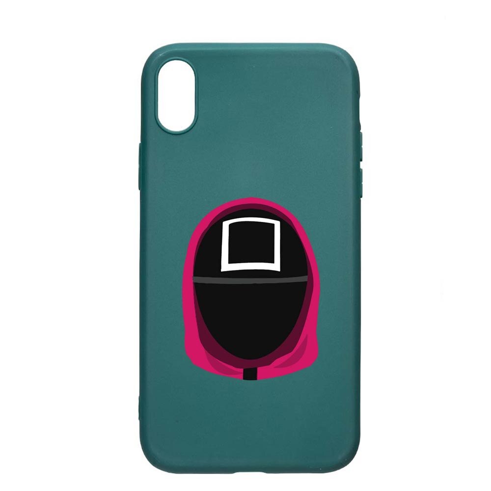 Husa Silicon Compatibila cu Samsung Galaxy A10, Squid Game - Soldier Square, rezistenta la uzura, anti-alunecare, ForestGreen, FG848