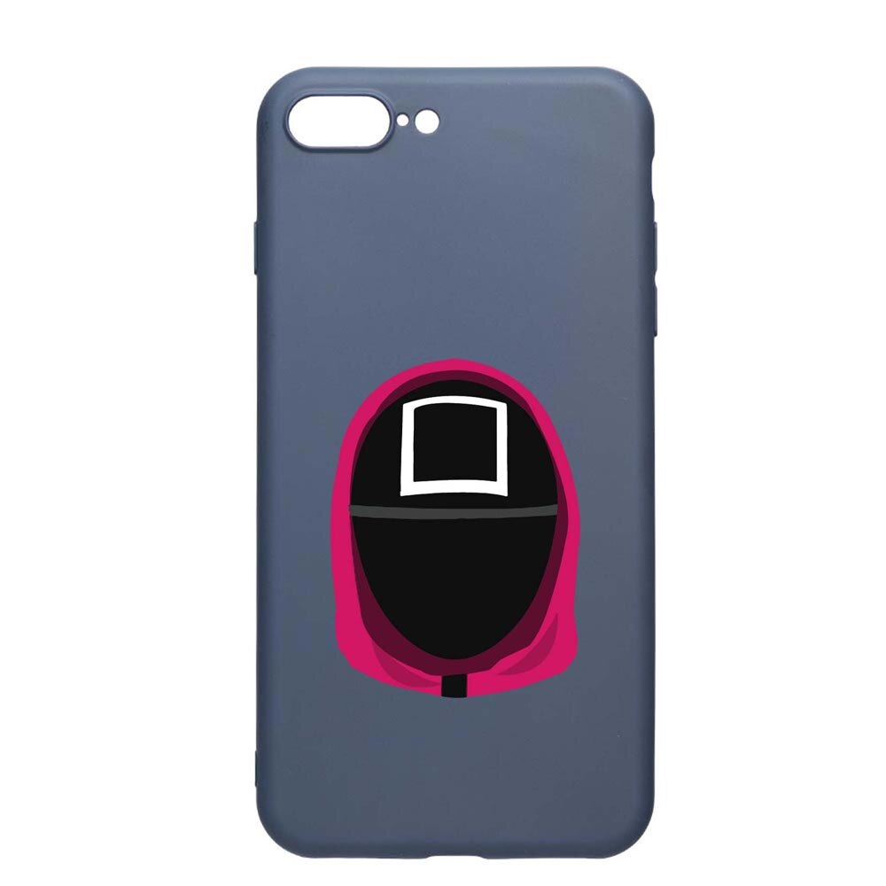 Husa Silicon Compatibila Cu Apple iPhone 8 Plus / 7 Plus, Squid Game - Soldier Square, rezistenta la uzura, anti-alunecare, AlaskanBlue, AB848