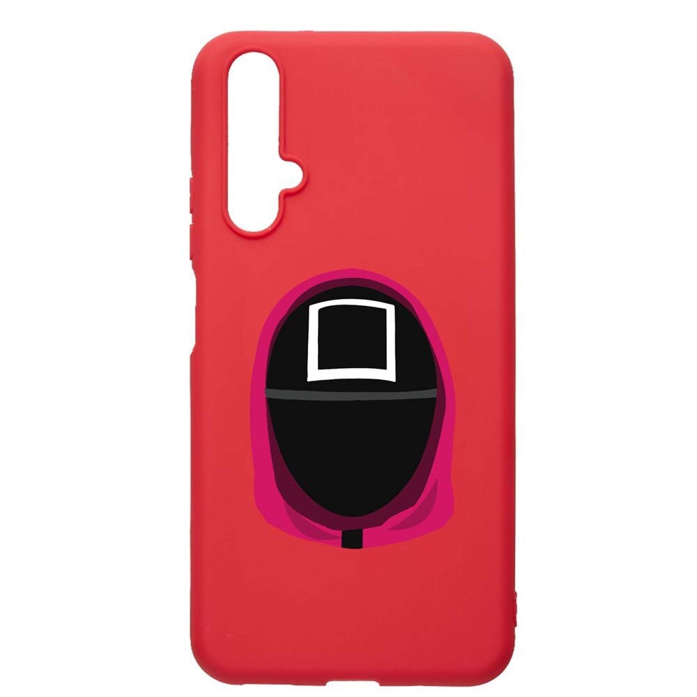 Husa Silicon Compatibila Cu Huawei Nova 5T, Squid Game - Soldier Square, rezistenta la uzura, anti-alunecare, Red, R848