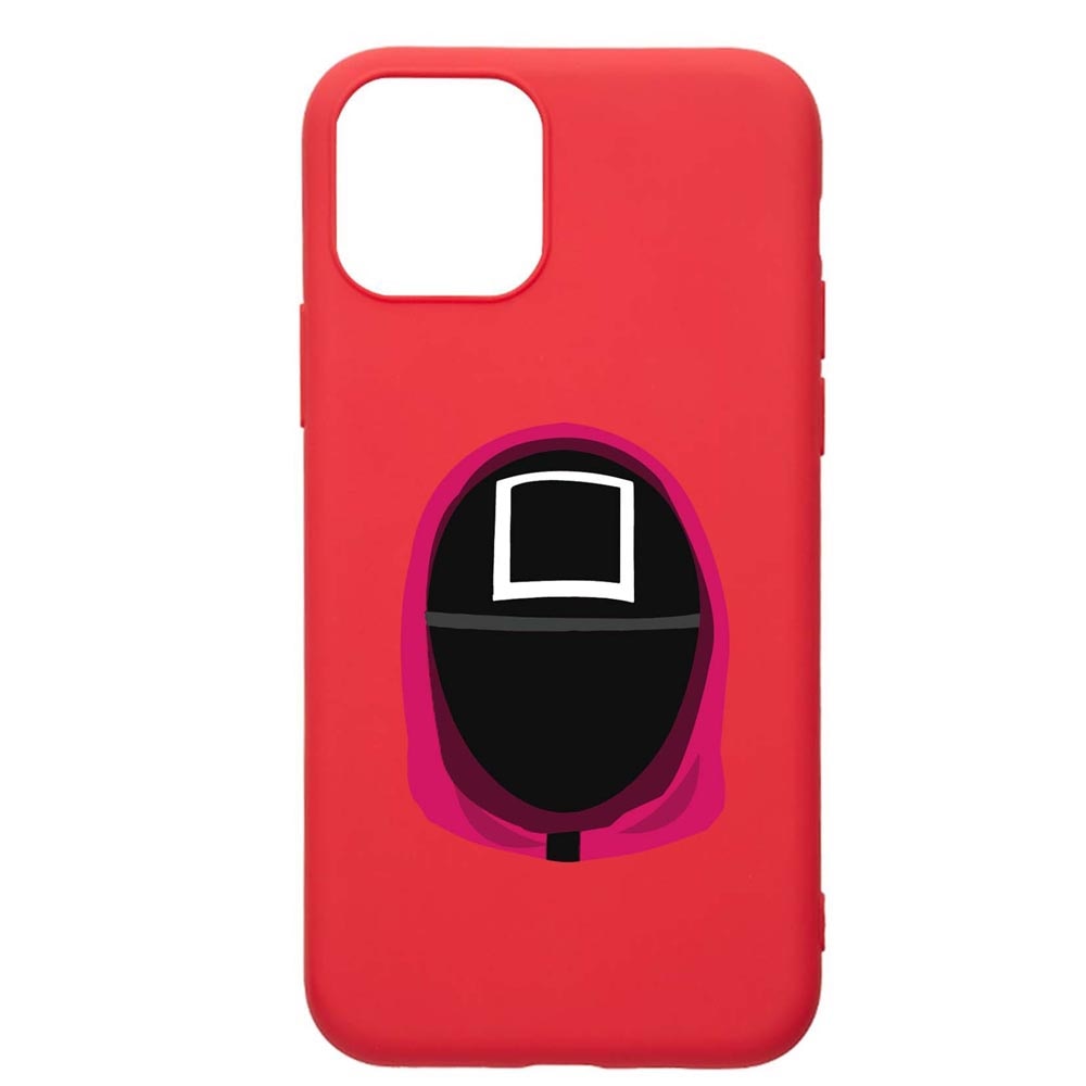 Husa Silicon Compatibila Cu Apple iPhone 12 Pro Max, Squid Game - Soldier Square, rezistenta la uzura, anti-alunecare, Red, R848