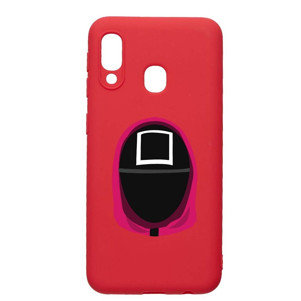 Husa Silicon Compatibila Cu Samsung Galaxy A20e, Squid Game - Soldier Square, rezistenta la uzura, anti-alunecare, Red, R848